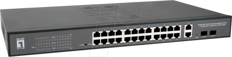 LEVELONE GEP2841 - Switch, 28-Port, Gigabit Ethernet, PoE++, SFP von LevelOne