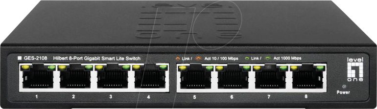 LEVELONE GES2108 - Switch, 8-Port, Gigabit Ethernet von LevelOne