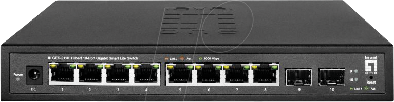 LEVELONE GES2110 - Switch, 10-Port, Gigabit Ethernet, SFP von LevelOne