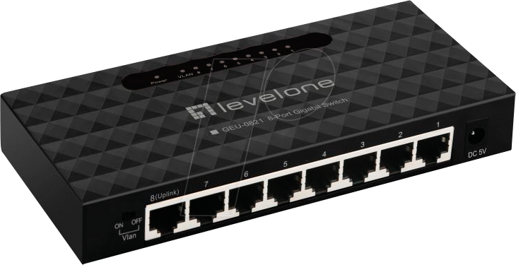 LEVELONE GEU0821 - Switch, 8-Port, Gigabit Ethernet von LevelOne