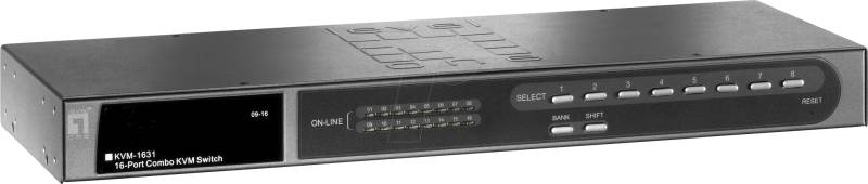 LEVELONE K8901DE - 19 Zoll LCD KVM Konsole mit Tastatur von LevelOne