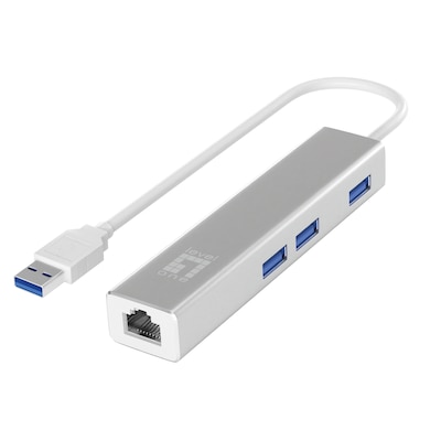 LEVELONE USB-0503 Gigabit USB Network Adapter, USB Hub von LevelOne