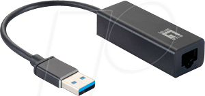 LEVELONE USB0401 - Adapter USB 3.0 Typ-A>1x LAN RJ45 kompakt schwarz von LevelOne