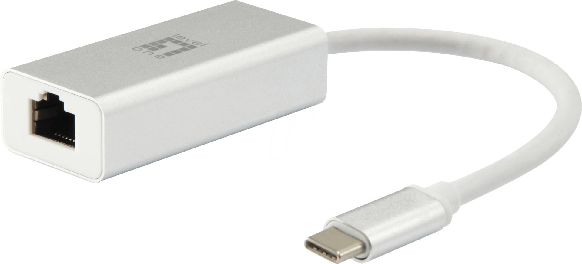 LEVELONE USB0402 - Adapter USB-C>1x LAN RJ45 kompakt silber von LevelOne