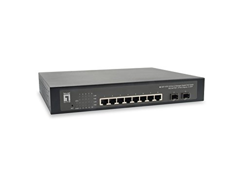 Level ONE GEP-1070 10-Port L2 Managed Gigabit PoE Switch 802.3at PoE 8 PoE Outputs 2 SFP von LevelOne