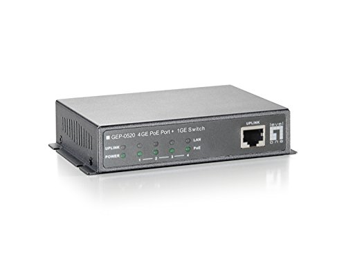 Level One GEP-0520 4-Port Gigabit PoE mit 1-Port Desktop Switch (inkl. Power Adapter) von LevelOne