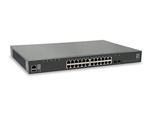 LevelOne 28-Port-Stackable-L3-Lite-Managed-Gigabit-Switch (2 x 10GbE SFP+, 1 x 10GbE Modul Slot) von LevelOne