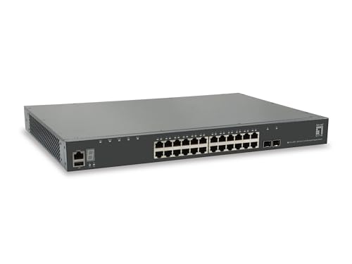 LevelOne 28-Port-Stackable-L3-Lite-Managed-Gigabit-Switch (2 x 10GbE SFP+, 1 x 10GbE Modul Slot) von LevelOne