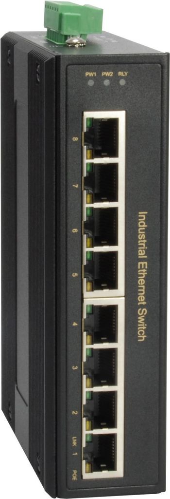 LevelOne 8-Port Gigabit PoE Ind. Switch PoE-Ports können den IEEE 802.3at-Standard unterstützen und 30-W-Geräte mit Strom versorgen, 1000Mb/s, Voll-Duplex, 10/100 Mb/s, Voll/Halb-Duplex, Auto-Negotiation, Auto-MDI/MDIX (IGP-0802) von LevelOne