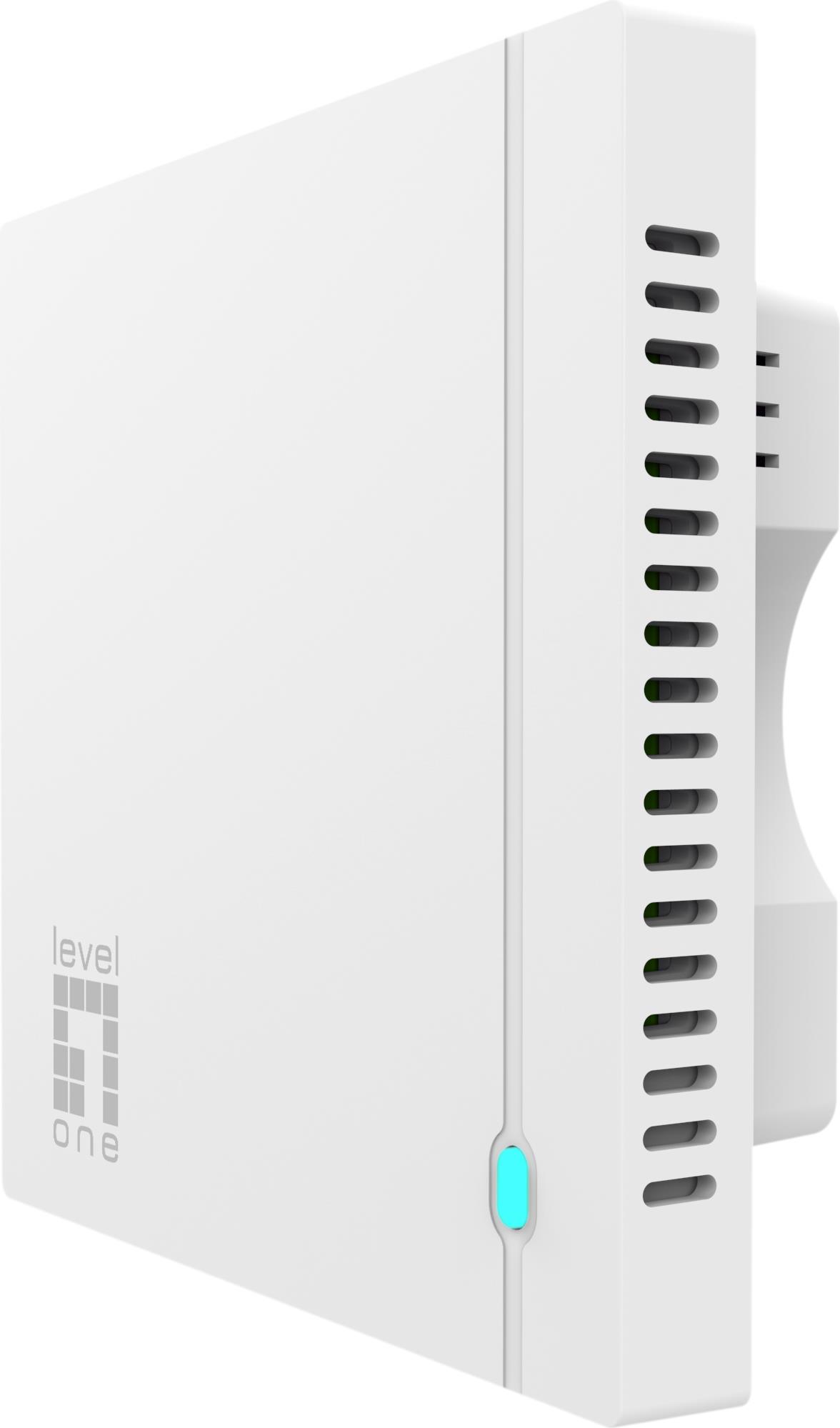 LevelOne AX1800 Dual-Band Wi-Fi 6 In-Wall PoE Wireless Access Point - 1800 Mbit/s - 574 Mbit/s - 1201 Mbit/s - 10,100,1000 Mbit/s - 2.412 -2.484 - 5.18 - 5.825 GHz - IEEE 802.11a - IEEE 802.11ac - IEEE 802.11ax - IEEE 802.11b - IEEE 802.11g - IEEE 802.11n - IEEE 802.3,... (WAP-8231) von LevelOne