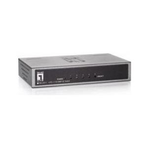 LevelOne FEU-0511 - Switch - nicht verwaltet - 4 x 10/100 + 1 x 100Base-FX - Desktop, wandmontierbar (FEU-0511) von LevelOne