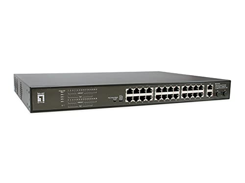 LevelOne FGP-2831 Netzwerk-Switch Unmanaged Fast Ethernet (10/100) Power Over Ethernet (PoE) 1U/28x FE FGP-2831 2xGE 2xGSFP 390W 802.3xPoE/ schwarz von LevelOne