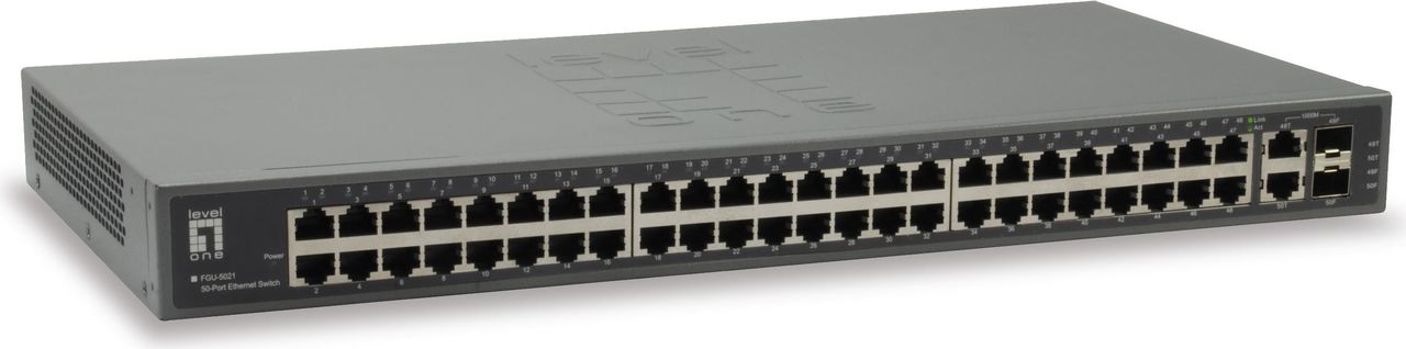 LevelOne FGU-5021 - Switch - nicht verwaltet - 48 x 10/100 + 2 x Kombi-Gigabit-SFP - an Rack montierbar (FGU-5021) von LevelOne