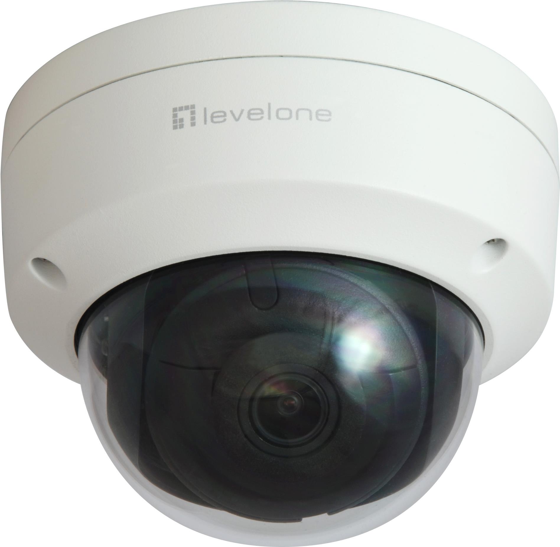 LevelOne GEMINI Feste-Dom-IP-Netzwerk-Kamera - 6 Megapixel - H.265 - 802.3af PoE - IR-LEDs - Innen / Außen - IP-Sicherheitskamera - Innen & Außen - Kabelgebunden - Zimmerdecke - Weiß - Kuppel (FCS-3404) von LevelOne
