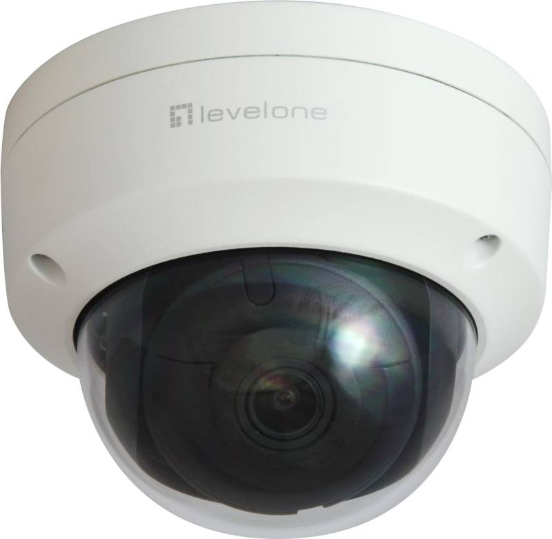 LevelOne GEMINI Feste-Dom-IP-Netzwerk-Kamera - 6 Megapixel - H.265 - 802.3af PoE - IR-LEDs - Innen / Außen - IP-Sicherheitskamera - Innen & Außen - Kabelgebunden - Zimmerdecke - Weiß - Kuppel (FCS-3404) von LevelOne