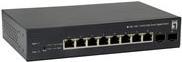 LevelOne GEP-1051 - Switch - Smart - 8 x 10/100/1000 (PoE+) + 2 x Gigabit SFP - Desktop, an Rack montierbar - PoE+ (70 W) (GEP-1051) von LevelOne