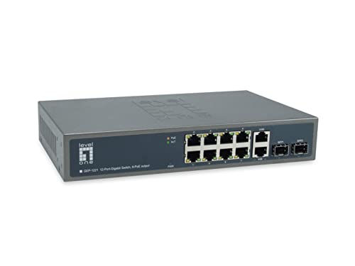 LevelOne GEP-1221 Netzwerk-Switch Unmanaged Gigabit Ethernet (10/100/1000) Power Over Ethernet (PoE) Schwarz von LevelOne