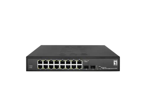LevelOne GES-2118 Hilbert 18-Port Gigabit Smart Lite Switch, 16 x Gigabit RJ45, 2 x Gigabit SFP LevelOne GES-2118 Hilbert 18-Port Gigabit Smart Lite Switch, 16 x Gigabit RJ45, 2 x Gigabit SFP von LevelOne