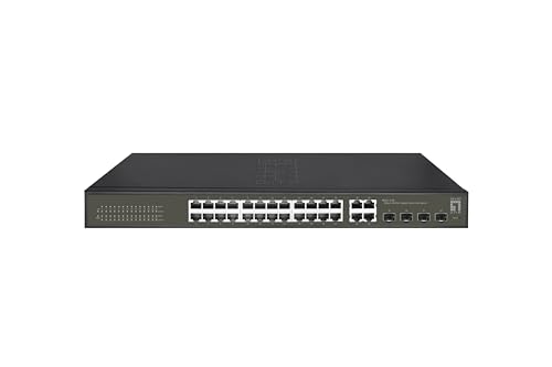 LevelOne GES-2128 Hilbert 28-Port Gigabit Smart Lite Switch, 24 x Gigabit RJ45, 4 x Gigabit SFP/RJ45 Combo von LevelOne