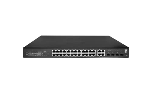 LevelOne GES-2128P Hilbert 28-Port Gigabit PoE Smart Lite Switch, 24 PoE-Ausgänge, 4 x Gigabit SFP/RJ45 Combo, 802.3at/af PoE, 380 W PoE-Leistungsbudget LevelOne GES-2128P Hilbert 28-Port Gigabit PoE Smart Lite Switch, 24 PoE-Ausgänge, 4 x Gigabit SFP/RJ45 Combo, 802.3at/af PoE, 380 W PoE-Leistungsbudget von LevelOne
