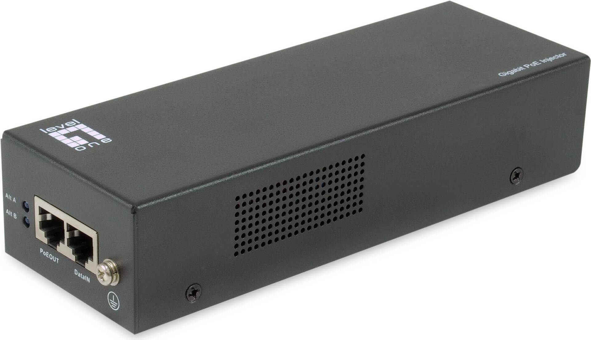 LevelOne Gigabit PoE Injector - 802.3 af/at/bt - 90W - Schnelles Ethernet - Gigabit Ethernet - 10,100,1000 Mbit/s - IEEE 802.3 - IEEE 802.3ab - IEEE 802.3af - IEEE 802.3at - IEEE 802.3bt - IEEE 802.3u - Schwarz - China - 90 W (POI-5003) LevelOne Gigabit PoE Injector - 802.3 af/at/bt - 90W - Schnelles Ethernet - Gigabit Ethernet - 10,100,1000 Mbit/s - IEEE 802.3 - IEEE 802.3ab - IEEE 802.3af - IEEE 802.3at - IEEE 802.3bt - IEEE 802.3u - Schwarz - China - 90 W (POI-5003) von LevelOne
