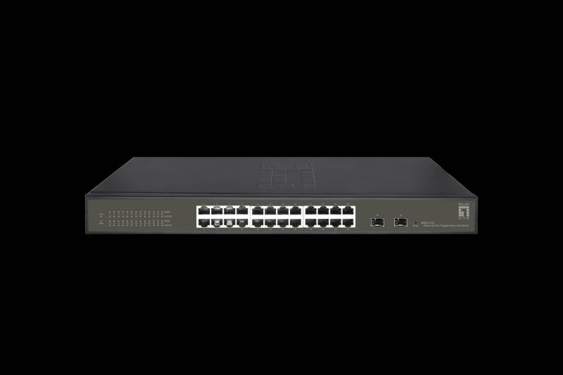 LevelOne Hilbert 26-Port Gigabit Smart Lite Switch - 24 x Gigabit RJ45 - 2 x Gigabit SFP (GES-2126) von LevelOne