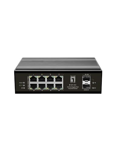 LevelOne IGP-1031 Netzwerk-Switch Gigabit Ethernet (10/100/1000) Power Over Ethernet (PoE)/ 10Port Gigabit PoE DIN-Rail,-40°C to 75°C/schwarz von LevelOne