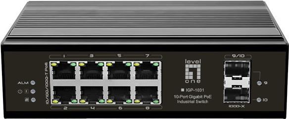 LevelOne IGP-1031 Netzwerk-Switch Gigabit Ethernet (10/100/1000) Power over Ethernet (PoE) Schwarz (IGP-1031) von LevelOne