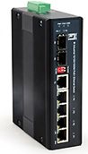 LevelOne Level One IES-0620 - Switch - 4 x 10/100/1000 (PoE+) x Gigabit Ethernet/Gigabit SFP-Kombination x Fast Ethernet/Gigabit SFP - an DIN-Schiene montierbar - PoE+ - Gleichstrom (55506407) von LevelOne