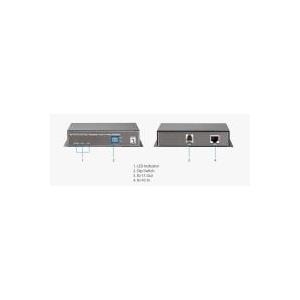 LevelOne POT-0110 PoE Repeater (Slave) - Repeater - 100Mb LAN - 10Base-T, 100Base-TX - bis zu 500 m von LevelOne