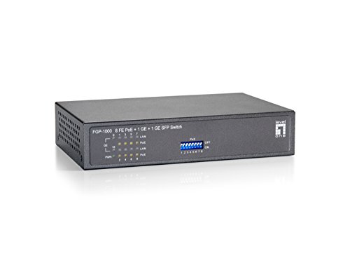 LevelOne Switch 8x FE FGP-1000 1xGE 1xGSFP 120W von LevelOne