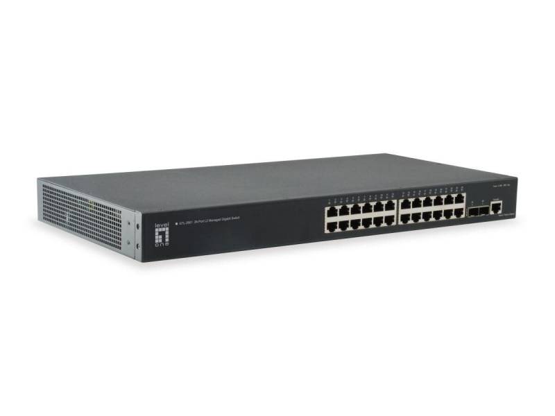 LevelOne Switch Kilby 26 Gigabit Ports + 2 10Gigabit SFP+-Ports L2 managed (G... von LevelOne