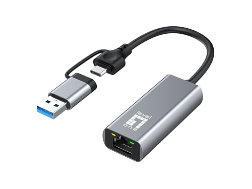 LevelOne USB-0423 2,5-Gigabit-Ethernet-2-in-1-USB-C/A-Netzwerkadapter von LevelOne