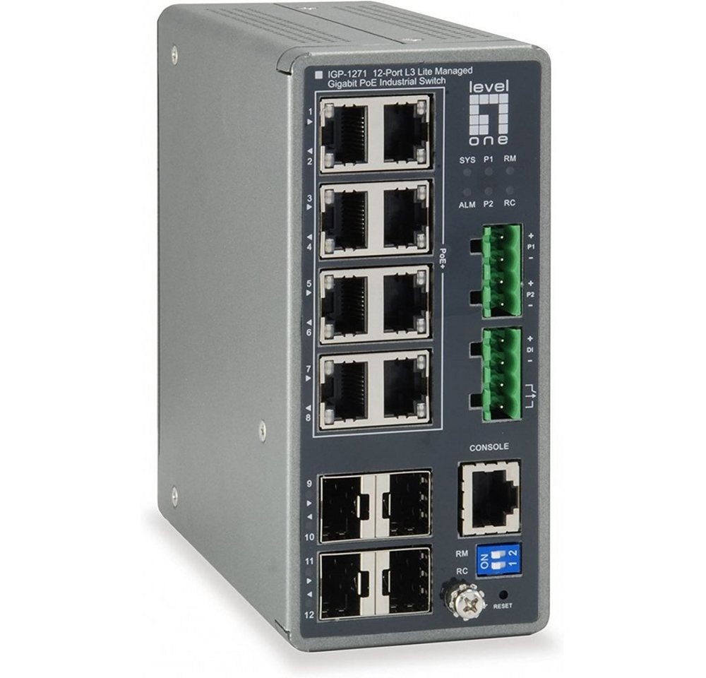 Levelone IGP-1271 - Switch L3 Lite - grau Netzwerk-Switch von Levelone