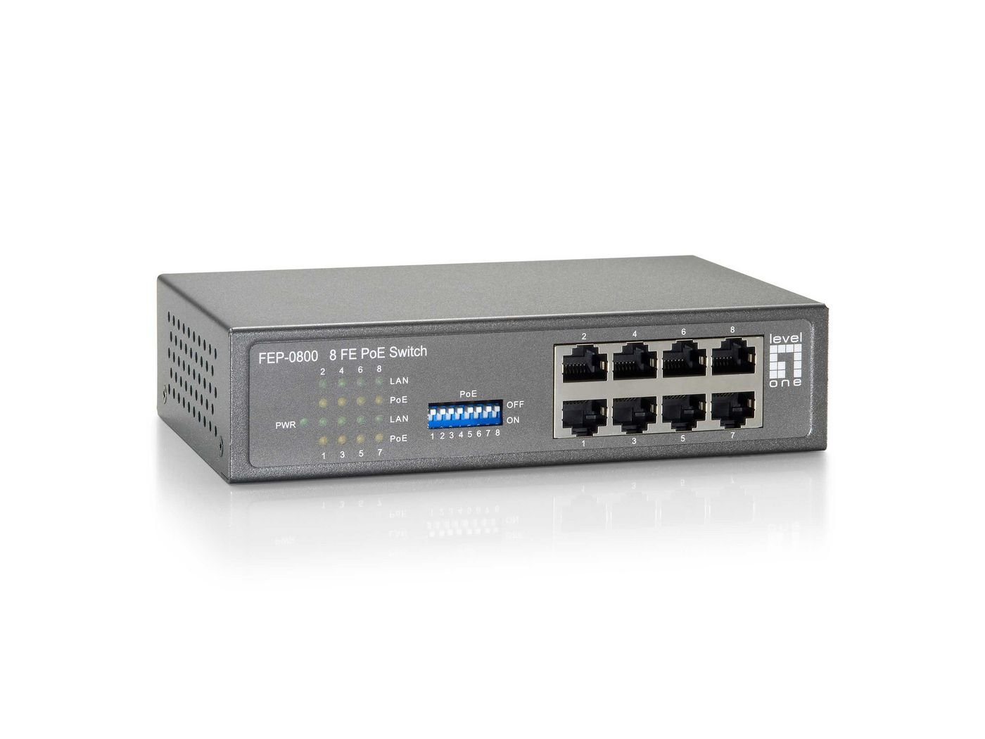 Levelone LEVEL ONE 8 FE PoE Switch,90W Netzwerk-Switch Levelone LEVEL ONE 8 FE PoE Switch,90W Netzwerk-Switch von Levelone