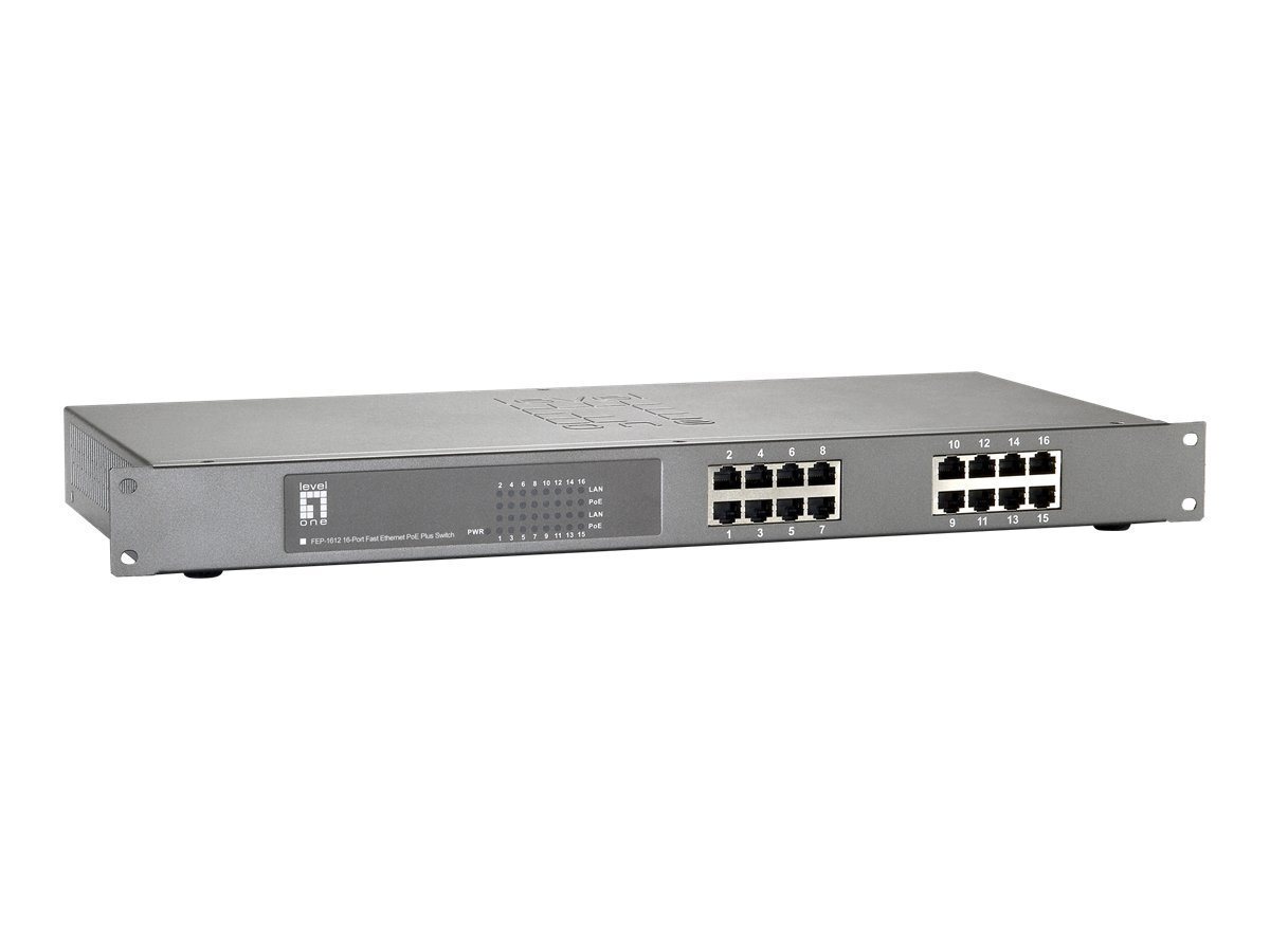 Levelone LEVEL ONE LevelOne 16-Port Fast Ethernet PoE Plus Netzwerk-Switch von Levelone