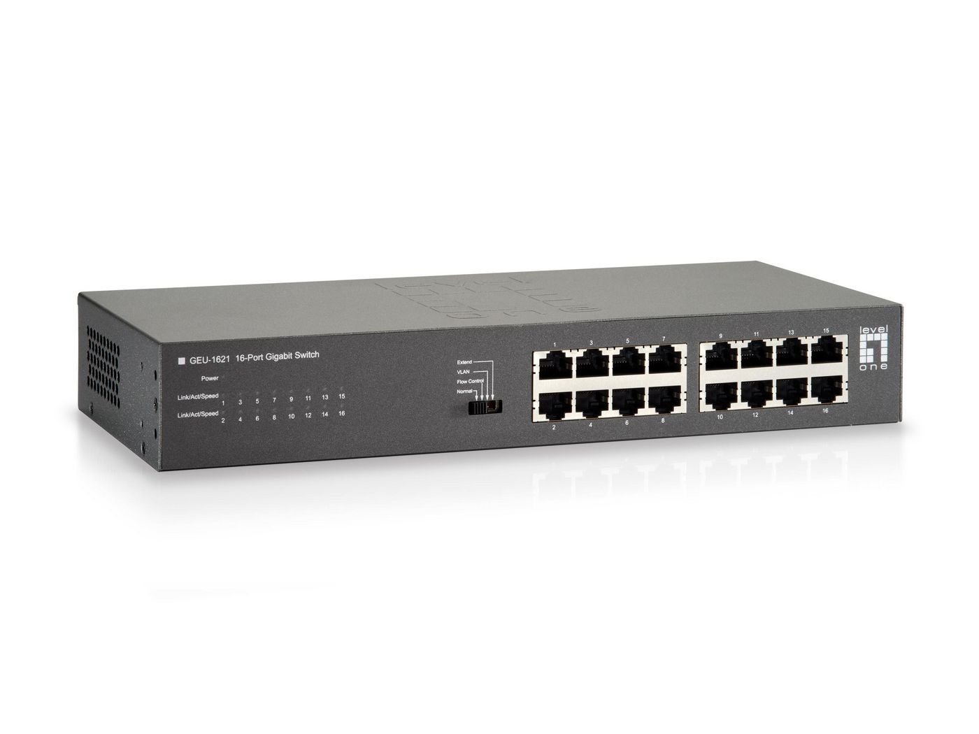 Levelone LEVEL ONE Switch 16Port Gigabit Netzwerk-Switch von Levelone