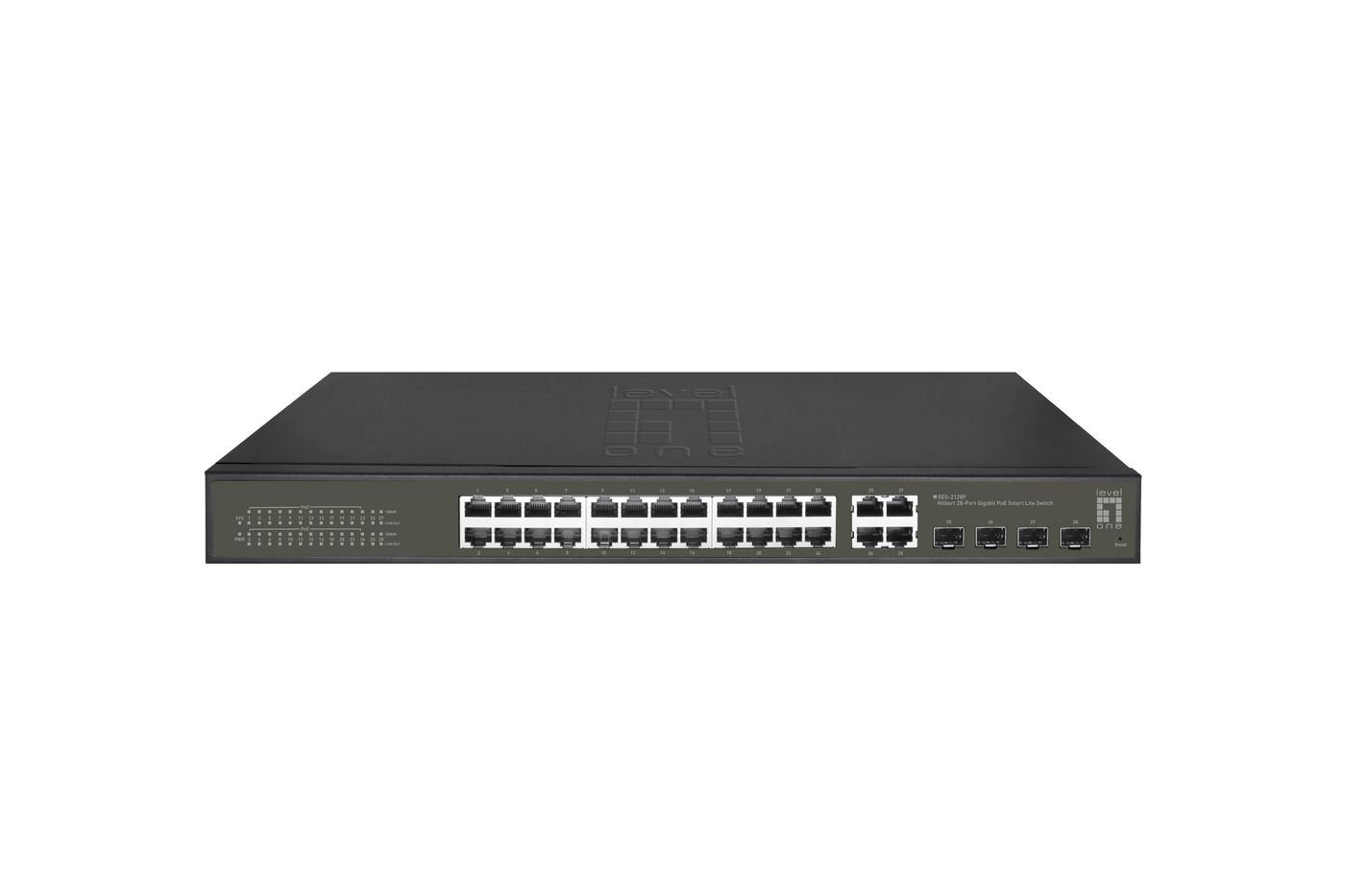 Levelone LEVELONE Switch 24x GE GES-2128P 4xGSFP 19" 380W 16xPoE+ Netzwerk-Switch Levelone LEVELONE Switch 24x GE GES-2128P 4xGSFP 19" 380W 16xPoE+ Netzwerk-Switch von Levelone