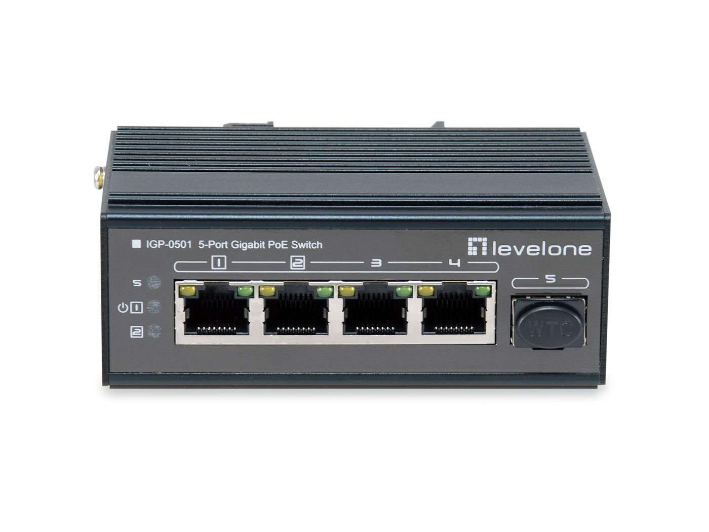 Levelone LEVELONE Switch 5x GE IGP-0501 4xGE 1xGSFP 4xPoE+ Netzwerk-Switch Levelone LEVELONE Switch 5x GE IGP-0501 4xGE 1xGSFP 4xPoE+ Netzwerk-Switch von Levelone
