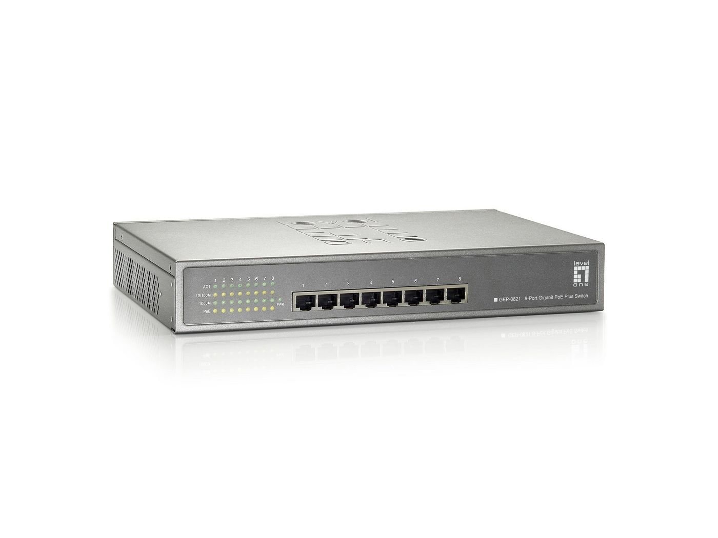 Levelone LevelOne GEP-08218 Port Gigabit PoE Switch Netzwerk-Switch von Levelone