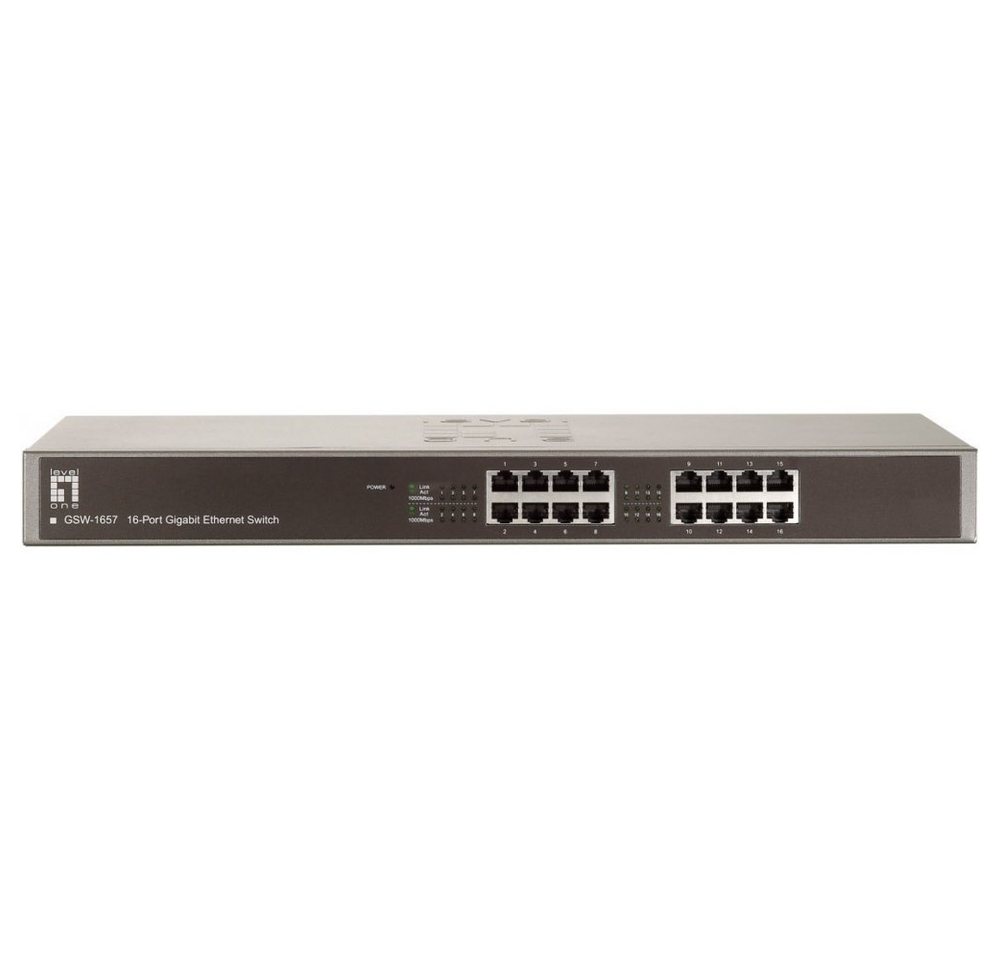 Levelone LevelOne GSW-1657 16-Port Gigabit Ethernet - Netzwerk Switch Netzwerk-Switch von Levelone