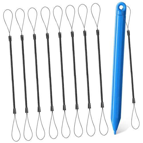 Levemolo Elastisches Umhängeband für Eingabestift 8 Stück Federseil Stifthalter Anti-Verlust-Seil leicht tragbar von Levemolo