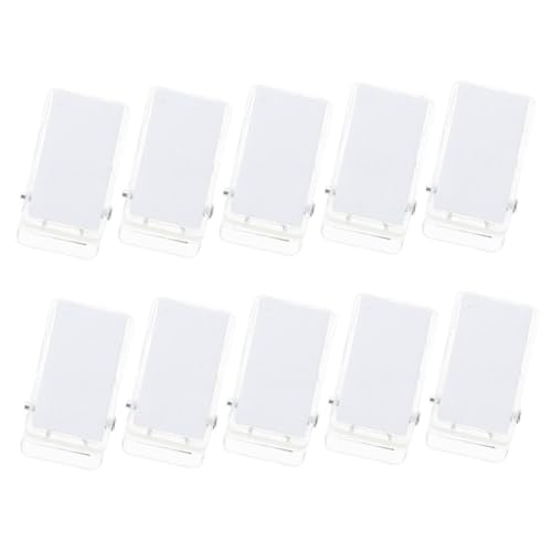Levemolo 10 Stück Ausweishalter, Kleine Kartenhalter Clips Für Arbeitsausweise, Transparente Kartenetikettenhalter Clips Für Ausweise, Namensschild Clips, Selbstklebende Clips, Levemolo 10 Stück Ausweishalter, Kleine Kartenhalter Clips Für Arbeitsausweise, Transparente Kartenetikettenhalter Clips Für Ausweise, Namensschild Clips, Selbstklebende Clips, von Levemolo