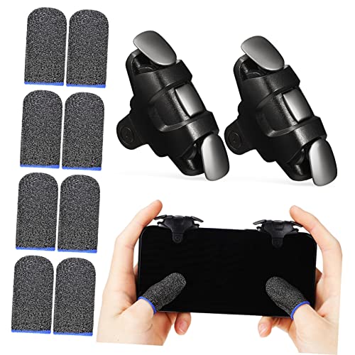 Levemolo Spielzubehör-set Mit Triggern Für Mobile Gaming-controller Mit Fingerhüllen Und Bequemem Tragekomfort Für Längere Zeit Zufällige Farbe von Levemolo