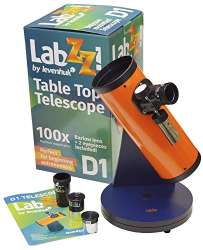 Levenhuk LabZZ D1 Einfach Zu Bedienendes Teleskop für Kinder mit Drehbarer Tisch-Dobson-Montierung und 100-Facher Vergrößerung von Levenhuk