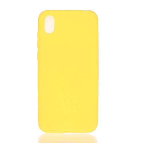 LeviDo Kompatibel für Huawei Y5 2019/Honor 8S Hülle Silikon Ultra Dünn Hüllen Einfarbig Gummi Bumper TPU Gel Case Handyhülle Schutzhülle Stoßfest Cover, gelb von LeviDo-EU