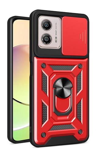 LeviDo Kompatibel für Motorola Moto G13/G23/G53 Hülle Silikon mit Slide Kameraschutz Cover Hüllen Case mit Ring Ständer Halter Handyhalterung Auto Magnet Handyhülle Stoßfest Cover, Rot LeviDo Kompatibel für Motorola Moto G13/G23/G53 Hülle Silikon mit Slide Kameraschutz Cover Hüllen Case mit Ring Ständer Halter Handyhalterung Auto Magnet Handyhülle Stoßfest Cover, Rot von LeviDo-EU