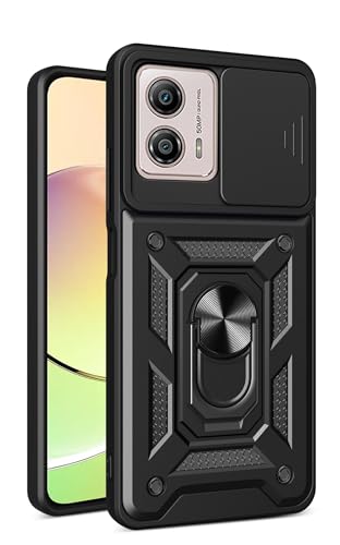 LeviDo Kompatibel für Motorola Moto G13/G23/G53 Hülle Silikon mit Slide Kameraschutz Cover Hüllen Case mit Ring Ständer Halter Handyhalterung Auto Magnet Handyhülle Stoßfest Cover, Schwarz LeviDo Kompatibel für Motorola Moto G13/G23/G53 Hülle Silikon mit Slide Kameraschutz Cover Hüllen Case mit Ring Ständer Halter Handyhalterung Auto Magnet Handyhülle Stoßfest Cover, Schwarz von LeviDo-EU