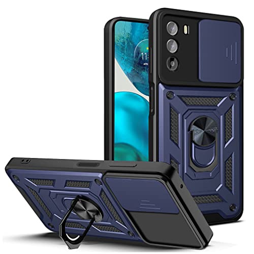 LeviDo Kompatibel für Motorola Moto G52/Moto G82 Hülle Silikon mit Slide Kameraschutz Cover Hüllen Case mit Ring Ständer Halter Handyhalterung Auto Magnet Handyhülle Stoßfest Cover, Blau LeviDo Kompatibel für Motorola Moto G52/Moto G82 Hülle Silikon mit Slide Kameraschutz Cover Hüllen Case mit Ring Ständer Halter Handyhalterung Auto Magnet Handyhülle Stoßfest Cover, Blau von LeviDo-EU