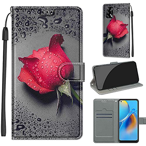 LeviDo Kompatibel für Oppo A74 4G/F19 Hülle Silikon Lustig Muster Motiv PU Leder Kartenfach Klappbar Magnetisch Hüllen 360 Grad Case Brieftasche Wallet Handyhülle Stoßfest Cover, Rose LeviDo Kompatibel für Oppo A74 4G/F19 Hülle Silikon Lustig Muster Motiv PU Leder Kartenfach Klappbar Magnetisch Hüllen 360 Grad Case Brieftasche Wallet Handyhülle Stoßfest Cover, Rose von LeviDo-EU